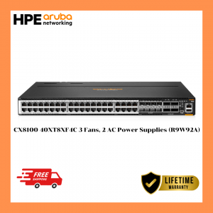 R9W92A HPE Aruba Networking CX 8100 40x10GBase-T 8x10G SFP+ 4x40/100G QSFP28 FB 3F 2AC PSU Switch Bundle